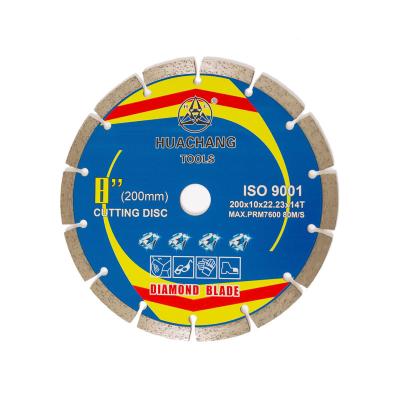 China 200x22.23mm Diamond Concrete Saw Blade 8inch 9 Duim Diamond Concrete Cutting Blades Te koop