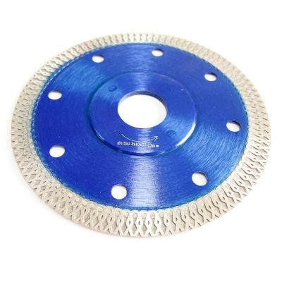 China HUACHANG Hot Press 5inch 125x0.8/1.2x10x22.23mm Blue Circular Diamond Saw Blade For General Purpose , Ceramic , Brick for sale