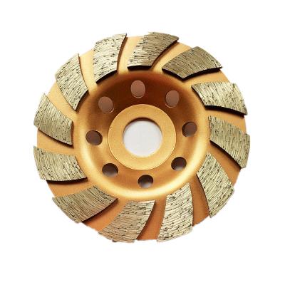 China 4.5inch Laser Welded 115mm Segmented Diamond Turbo Grinding Cup Wheel For Concrete , Stone, Building Material for sale