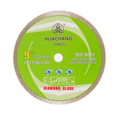 China 9inch ononderbroken Rim Porcelain Blade 230mm Ridgid Ononderbroken Diamond Blade 22.23mm Te koop