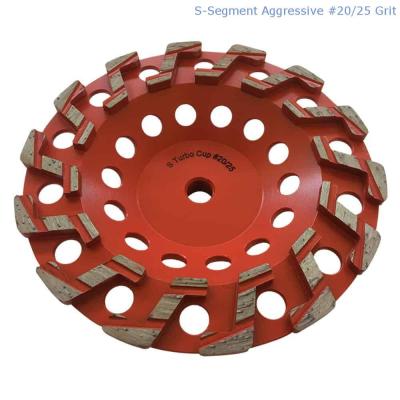 China 150-230mm Laser Welded Segmented Diamond Grinding Cup Wheel For Concrete , Stone, Building Material for sale