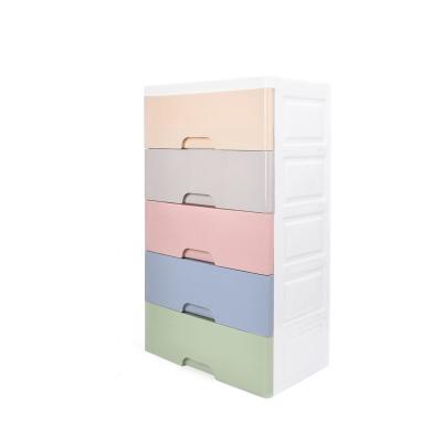 China Wholesale (Other) Adjustable Supplies Bedroom 5 Layers Drawer Doll Type Clothes Storage Furniture Plastic Locker for sale