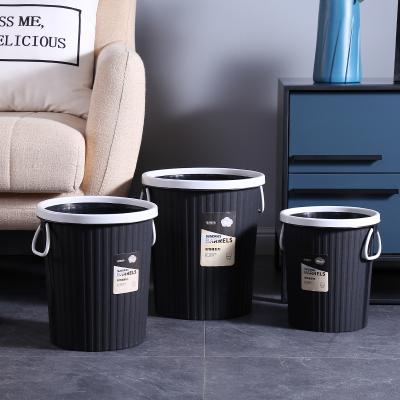 China Sustainable Household Round Toilet Kitchen Office Small Bathroom PP Plastic Trash Bin for sale