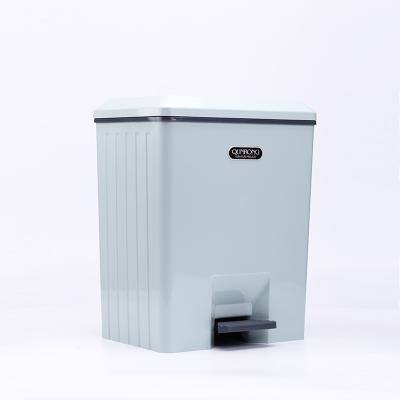 China Keranjang Sampah 11L Viable Single Color Manufacturer Plastic Retangular Pedal Trash Bin For Home for sale