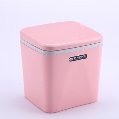 China Viable Hot Sale Mini Square Plastic Dustbin With Open Lid for sale