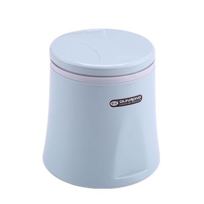 China Durable Press Paper Hand Household Mini Plastic Paper Basket Office Trash Can With Open Top Lid Round Round for sale