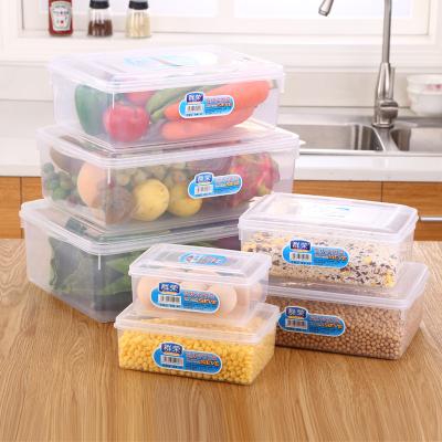 China Airtight Transparent Plastic Freshness Preservation Clip Lock Containers For Food With Lid for sale