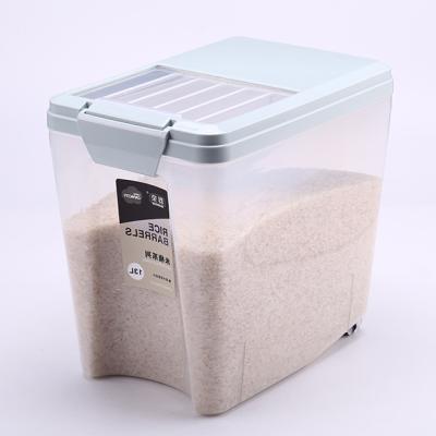 China Sustainable Clear Plastic Pail Rice Cereal Airtight Food Containers For Storage for sale