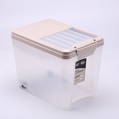 China Sustainable Household Storage 5L Waterproof Plastic Rice Container For Kitchen for sale