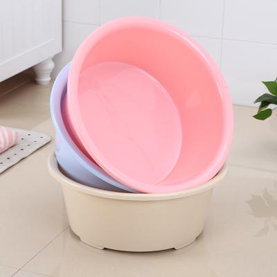 China Viable Gifts Custom Promotional Classic Stackable Round Plastic Wash Basin With Logo Design for sale