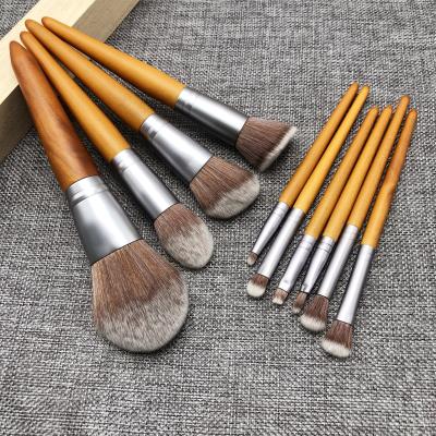 China Angular Blush Makeup Brushes Professional Private Label Factory Wholesale Price Log Color 10 Sets Customized LOGO Makeup Brushes for sale