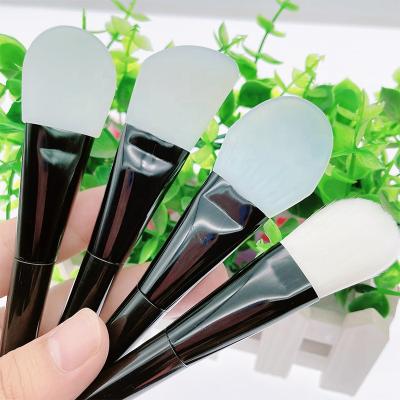 China Smudge Brush Professional Private Label Logo Black Makeup Brush Cosmetic Custom Clay Mask Application Brush for sale