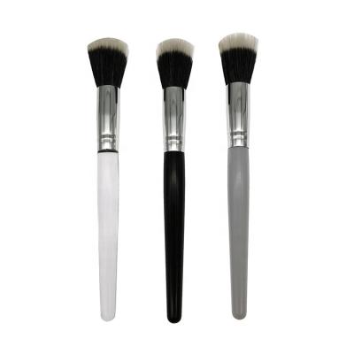 China Angular Blush Hot New Fashion - Selling Embellished Wooden Handle Blush Brush Nylon Wool Custom Logo Professional Makeup Brush for sale