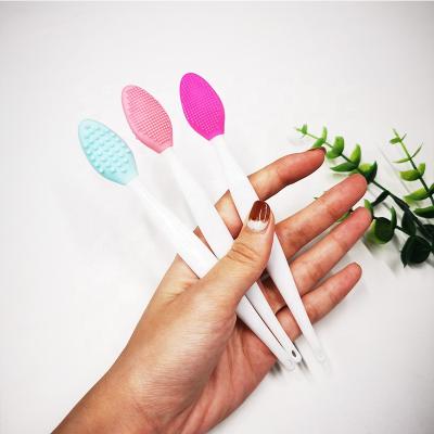 China Customized support by order beauty brush single cheap double head makeup brush makeup cleaning brush for sale