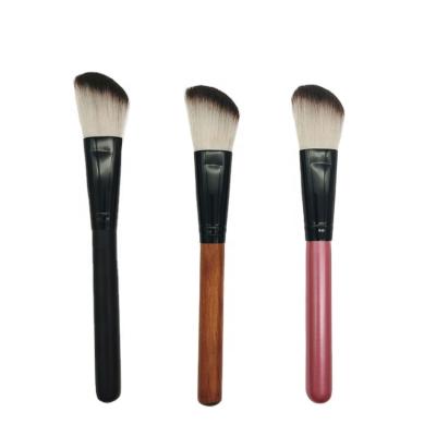 China Angular Blush Rose Red Reddish Brown Black oblique head brush makeup grade brush wool blush blush shade brush superior animal wholesale brush for sale