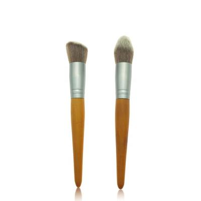 China 2021 Hot Selling Makeup Brushes 2pcs Smudge Brush Blush Powder Foundation Makeup Brush Set Log Brush for sale