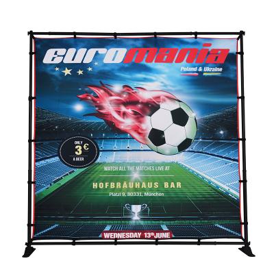 China Aluminiun Alloy Yohoo 850mm Double Single Foot Retractable Banner Stands for sale