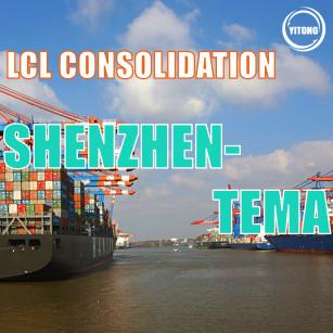 Cina NVOCC Worldwide Lcl Shipping Service From Shenzhen To Tema  Each  Thu in vendita