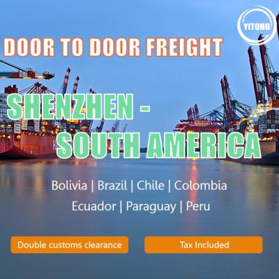 중국 Weekly DDP International Door To Door Freight Service From China To South America 판매용