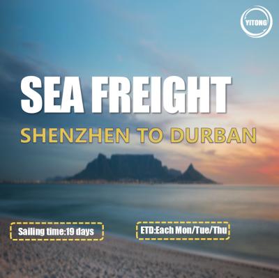 중국 3 Shifts / Week Worldwide Sea Freight From Shenzhen To Durban South Africa Direct Sailing 판매용