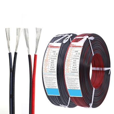 China Heating Cable UL2468 22AWG 2Pin 3Pin 4Pin Flat Equipotential Line Black White Wire Led Strip Wires zu verkaufen