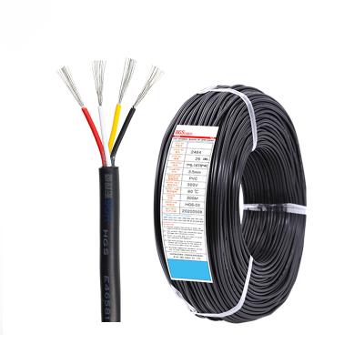 Cina awm2464 26awg 4c Heating Cable Wire PVC Insulated 7*0.16TS OD3.5mm in vendita