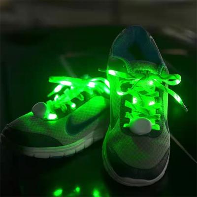 China Wholesale Flat Light Up Electric Flashing Electric Lace Working Styles LED Night Safty PP Three Nylon Laces for sale