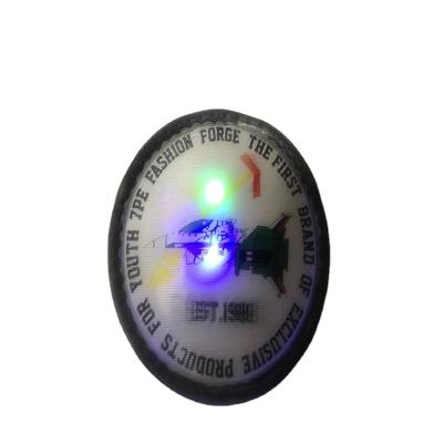 China wholesale 3D clothing accessories badge 3D models changing with LED flashing light badge for sale