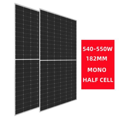 China China Solar Panel 545w 550w Solar Power Panels With TUV Certificate Solar Panels Rooftop For Parking Lot Solar System 182mmx182mm for sale