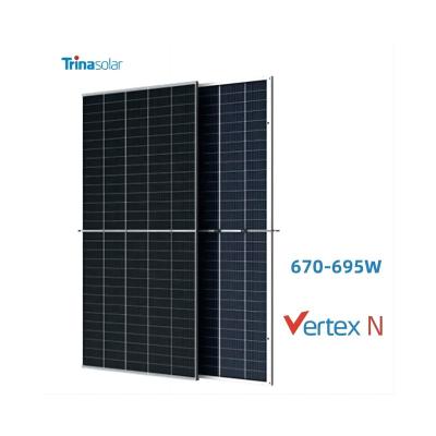 China Summit N Series Trina Solar Type Double Glass Solar Panels 670W 675W 680W 685W 690W 695W 210mmx210mm for sale