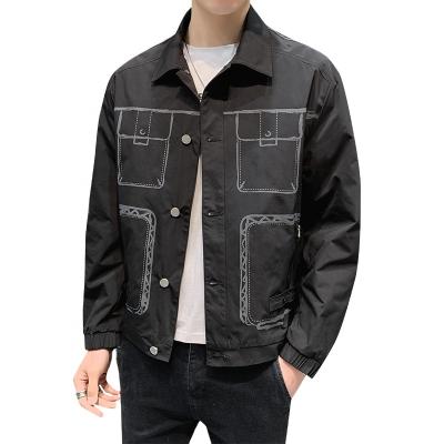 China Breathable Wholesale Dropshipping Spring and Autumn Thin Casual Men's Short Bomber Jacket for sale