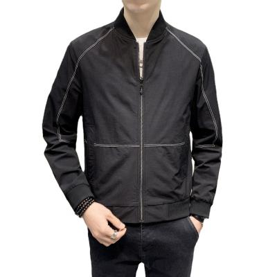 China Casual men's single bomber jacket thin jacket breathable fashion droshipping spring and autumn baseball short neck jacket for sale