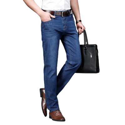 China Wholesale Hot Selling Cotton Jeans Business Men's Basic Simple Slim Fit Classic Pants Breathable for sale