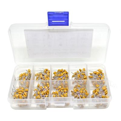 China Deflect Eiechip 500pcs 10 Grades Multilayer Monolithic Ceramic Capacitor 50V Kit Set 10pf/20pf/30pf/47pf/100pf /200pf /22 Assortment for sale