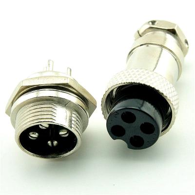 China Bridge 16mm G16-4 Receptacle | 4PIN Core Aviation Socket Cable Connector Plug + Standant Plug for sale