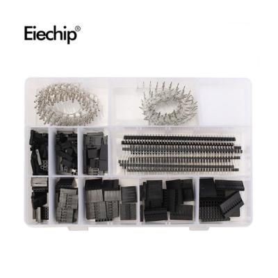 China 525pcs/set Set Dupont Wire Crimp Pins+Female Pin Connector Terminal Pitch With Male Box Pin Header Jumper Pin Header Connector Housing Kit for sale