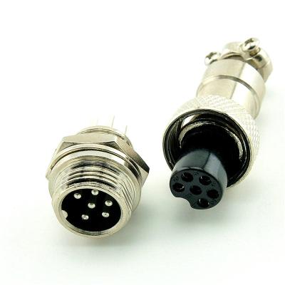 China Tian | 6PIN 12mm Bridge G12-6 Core Aviation Socket Cable Connector Plug Socket For +5 Standant for sale