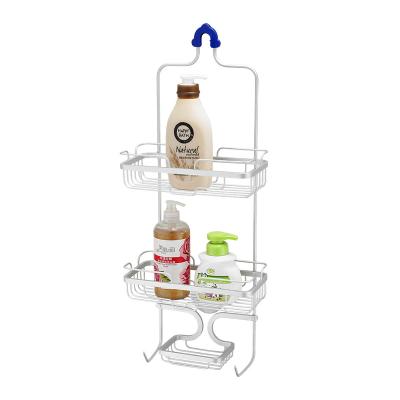 China Aluminum Rustproof Hanging Organizer Storage Caddy Bathroom Rack Shower Caddy Sustainable Shower Caddy 3 Tier for sale