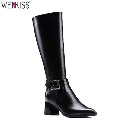 China Fashion\Newest Cheap Comfortable\Durable Women Riding Boots Toe Winter Knee Boots Western Cheap Headed Shoes for sale