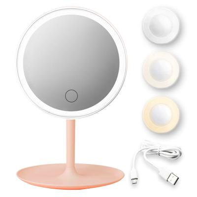 China 2022 New Design Lighted Makeup Mirror Led Mirror Light Adjustable Travel Dressing Room Makeup Table Customs Lead Mirror for sale