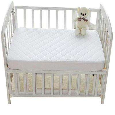 China Anti-bacteria Bamboo Waterproof White Baby Cribs Bed Fitted Baby Hutch and Toddler Mattress Pad Cover/Protector for sale