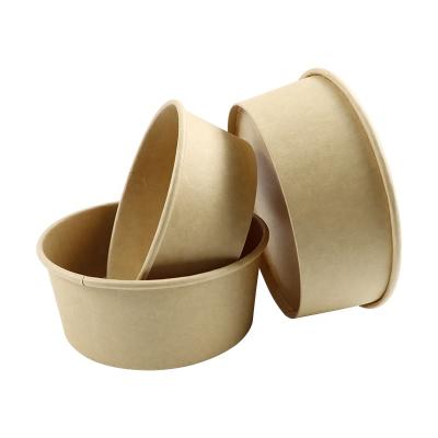 China 16 Ounce Paper Soup Bowl Salad Bowl Wrapping Paper Biodegradable Disposable Paper Cups Packaging for sale