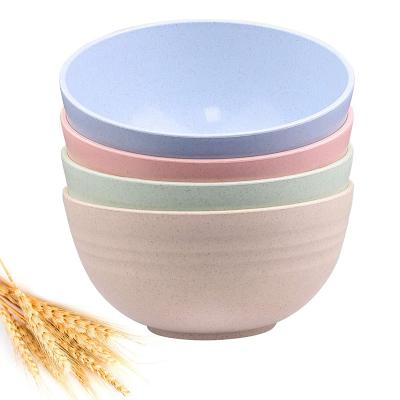 China Sustainable Eco Friendly Wheat Straw Kids Dinner Set Wheat Straw Bowl Set of Straw Dinnerware Sets Of 4 for sale