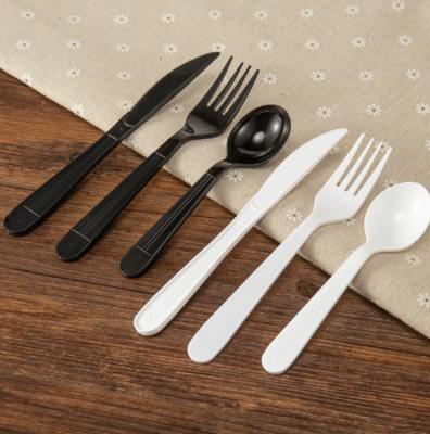 China Disposable High Quality Biodegradable Cornstarch Customized Cutlery Set Plastic Spoon Fork Knife for sale