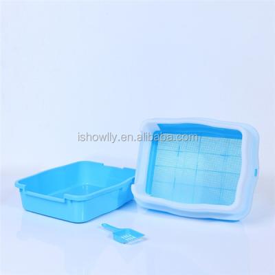 China New sustainable durable toliet / plastic cat litter pan / cat litter tray with strainer for sale