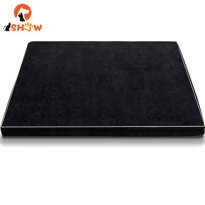 China Breathable Large Size Jumbo Size Dog Memory Foam Mattress Bed Black for sale