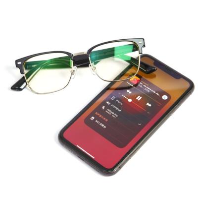 China Popular anti audio temple smart bluelight metal glass design music Bluetoothed polarized glasses for daily life KX08B for sale