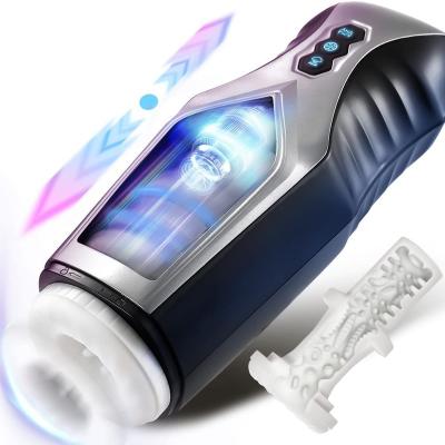 China Thrust and vibration modes Men's Automatic Male Masturbator Sex Toy Automatic Male Masturbation Cup - Fully Immersive Pocket Vaginal Oral Sex Stroker with for sale