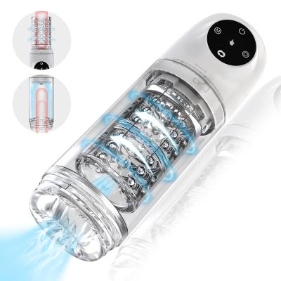 China Suction rotation Automatic Sucking Male Masturbator Vibration and Suction Hands-Free Pocket Pussy Male Stroker Oral Sex Toy Men Masturbator Penis for sale