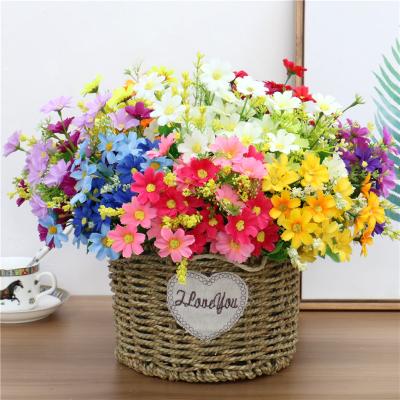 China 1 Bunch 28 Artificial Flower Cineraria Home Office Decorative Silk Daisy Main Decor Eco-friendly Indoor Outdoor for sale